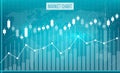 Creative vector illustration of business data financial charts. Finance diagram art design. Growing, falling market stock analysis Royalty Free Stock Photo