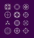 Crosshairs icon set Royalty Free Stock Photo