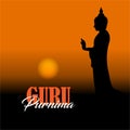 Creative vector Illustration for the Day Of Honoring Celebration Guru Purnima