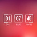 Creative vector illustration of digital clock timer isolated on background. Countdown art design. For coming soon or under constru Royalty Free Stock Photo