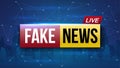 Creative vector illustration of fake news live broadcasting television screen isolated on transparent background. Art Royalty Free Stock Photo