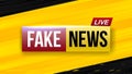 Creative vector illustration of fake news live broadcasting television screen isolated on transparent background. Art Royalty Free Stock Photo