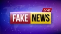 Creative vector illustration of fake news live broadcasting television screen isolated on transparent background. Art Royalty Free Stock Photo