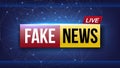 Creative vector illustration of fake news live broadcasting television screen isolated on transparent background. Art Royalty Free Stock Photo