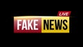 Creative vector illustration of fake news live broadcasting television screen isolated on transparent background. Art Royalty Free Stock Photo