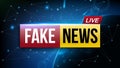 Creative vector illustration of fake news live broadcasting television screen isolated on transparent background. Art