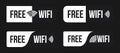 Creative vector illustration of free wifi icon symbol set isolated on transparent background. Art design wireless network for wlan