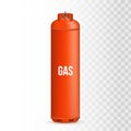 Creative vector illustration of gas cylinder, tank, balloon, container of propane, butane, acetylene, carbon dioxide Royalty Free Stock Photo