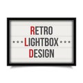 Creative vector illustration of glowing cinema signboard, retro lightbox isolated on transparent background. Art design