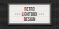 Creative vector illustration of glowing cinema signboard, retro lightbox isolated on transparent background. Art design