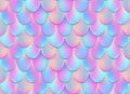 Creative vector illustration of holographic mermaid tail background on transparent background. Art design mesh Royalty Free Stock Photo