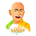Creative vector illustration of Mahatma gandhi for celebration of national holiday in india gandhi jayanti