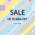 Creative vector illustration of modern trendy season sale banner offer. Art design shop store template. Abstract concept graphic