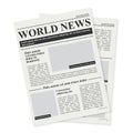 Creative vector illustration of daily newspaper journal, business promotional news isolated on transparent background