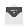 Creative vector illustration of open paper envelope isolated on background. For message, mail, email and business document. Art de Royalty Free Stock Photo