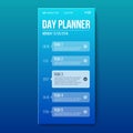 Creative vector illustration of phone day planner template, calendar done task isolated on transparent background. Art Royalty Free Stock Photo