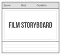 Creative vector illustration of professional film storyboard mockup isolated on transparent background. Art design movie