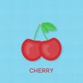 Creative vector illustration red Cherry