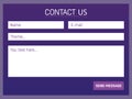 Creative vector illustration of web site registration or login contact form isolated on background. UI and UX art design