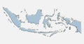 Creative vector Indonesia country map made of dots