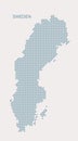Vector map Sweden from dots, digital template Royalty Free Stock Photo