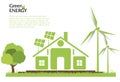 Creative vector renewable energy concept. Royalty Free Stock Photo