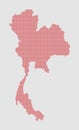 Creative vector Thailand country map made of dots