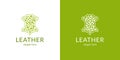 Creative vegan leather logo