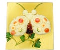 Creative vegetable food dinner ladybird form Royalty Free Stock Photo