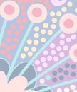 Artistic header with flowers and leaves. Graphic design. Hand drawn texture