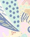 Artistic header with flowers and leaves. Graphic design. Hand drawn texture