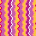 Creative vertical stripes background. Hand drawn abstract wavy line endless wallpaper. Funny waves seamless pattern