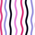 Creative vertical stripes seamless pattern. Cute waves background. Hand drawn abstract wavy line wallpaper