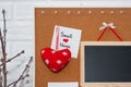 Creative Vertical Valentine`s Day mock up in a Scandinavian style with wise phrase small things