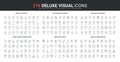 Creative video for vlogging, blogging, digital tool and idea, devices line icon set
