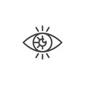 Creative vision line icon