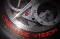 Creative Vision on the Luxury Men Watch Mechanism. 3D.