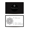 Creative visit card with pattern and space for information