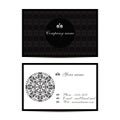 Creative visit card with pattern and space for information