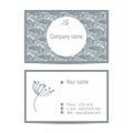 Creative visit card with pattern and space for information