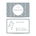 Creative visit card with pattern and space for information