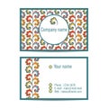 Creative visit card with pattern and space for information