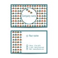 Creative visit card with pattern and space for information