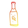 A creative warm gradient line drawing cartoon cheap drink