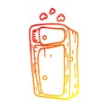 A creative warm gradient line drawing cartoon dusy cabinet