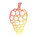 A creative warm gradient line drawing cartoon grapes