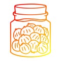 A creative warm gradient line drawing cartoon pickled onions