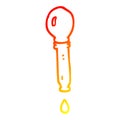 A creative warm gradient line drawing cartoon pipette