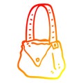 A creative warm gradient line drawing cartoon satchel