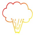 A creative warm gradient line drawing cartoon whooshing cloud Royalty Free Stock Photo